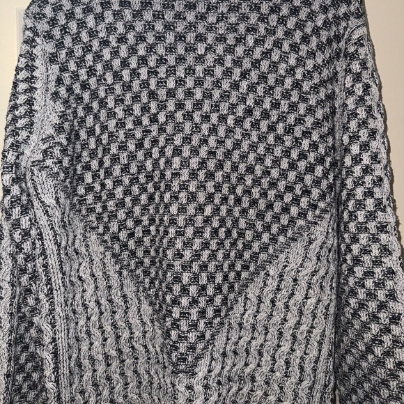 COOFANDY Mens Knitted Chunky Pullover Turtleneck Sweater Grey/Black Sz M - Picture 6 of 6